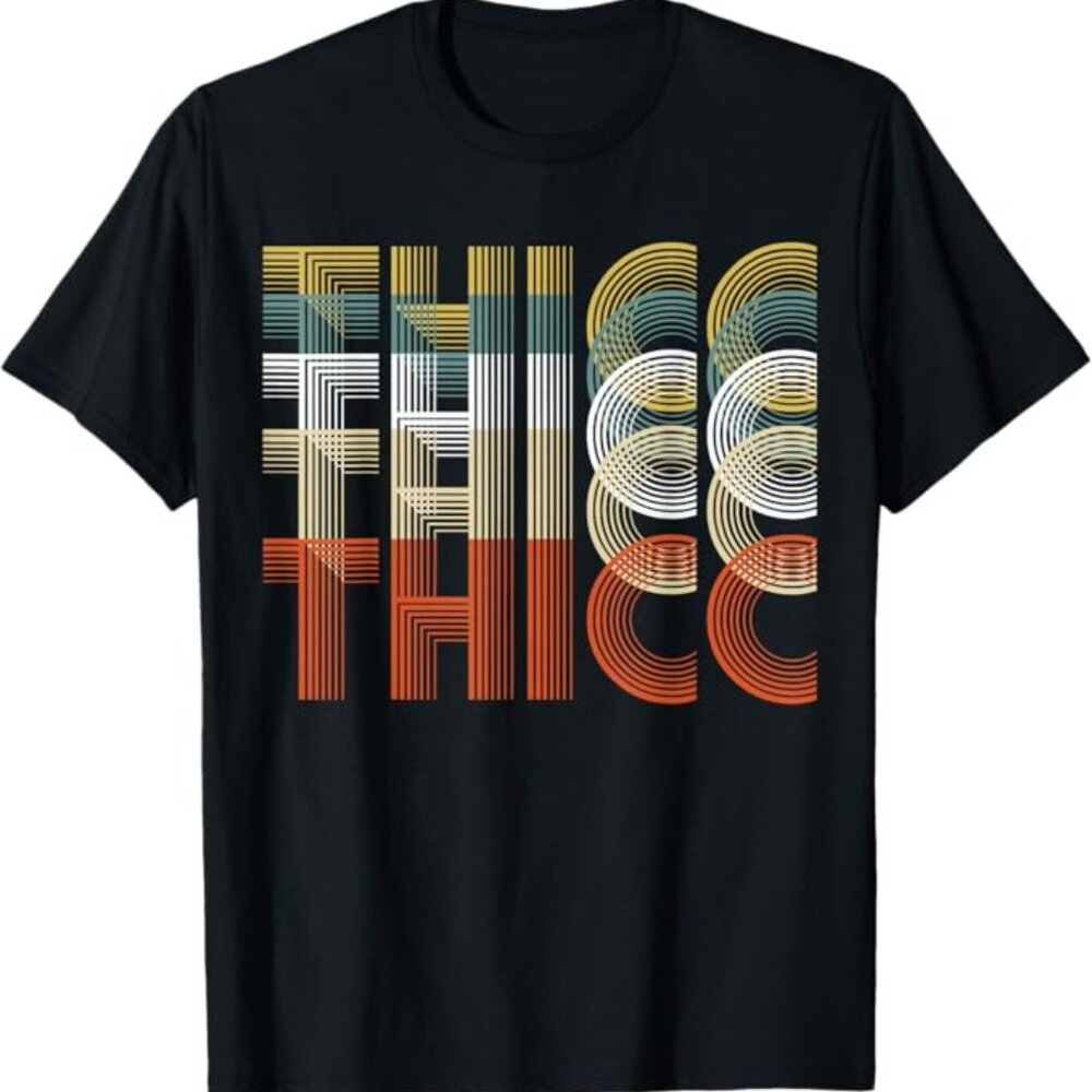 Retro Thicc Body Positivity 60s 70s T-Shirt For Women T-Shirt